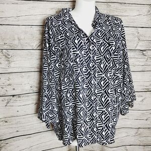 Maggie Barnes Button Down Shirt Size 4X